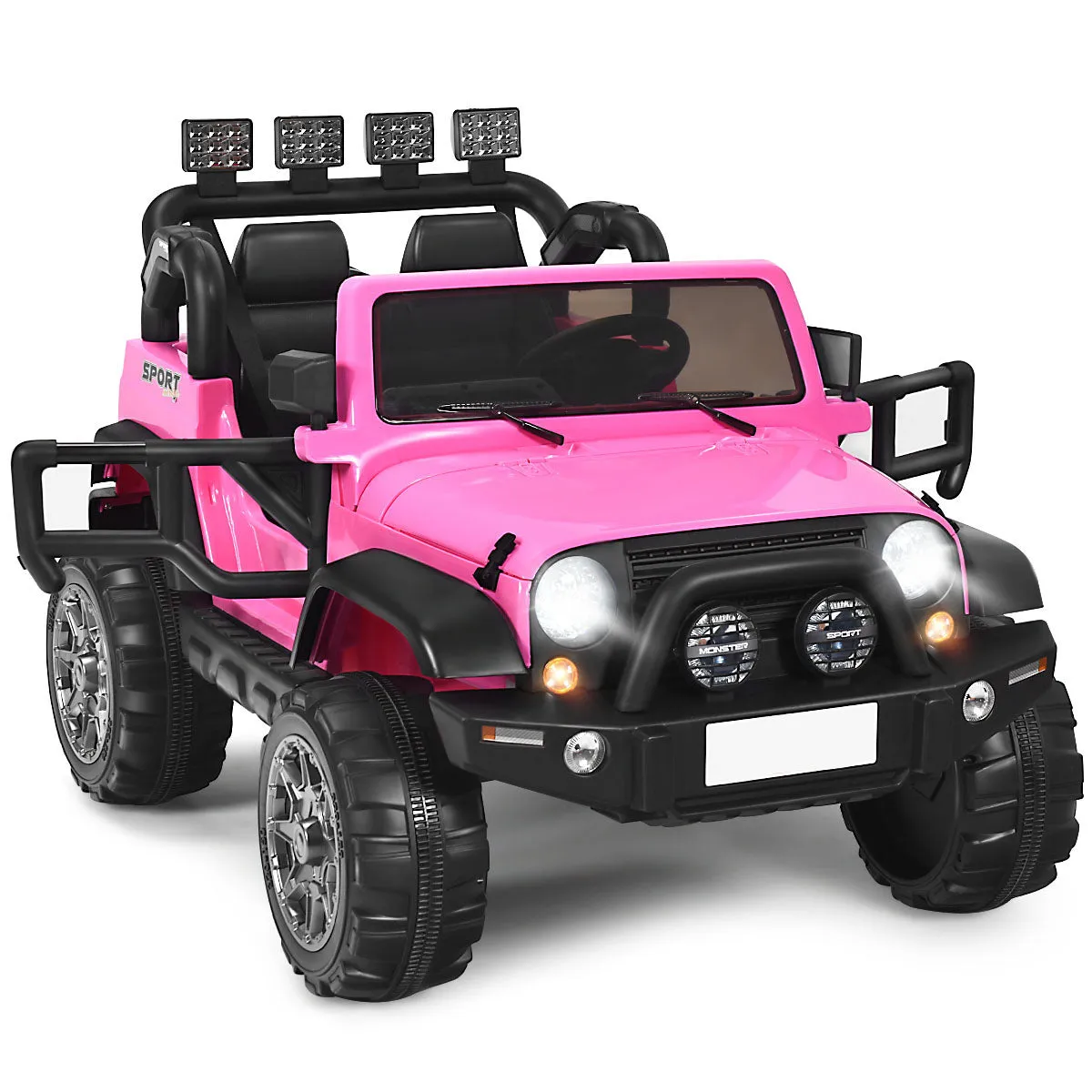 12V Electric Kids Ride On Truck with Remote Control-Pink