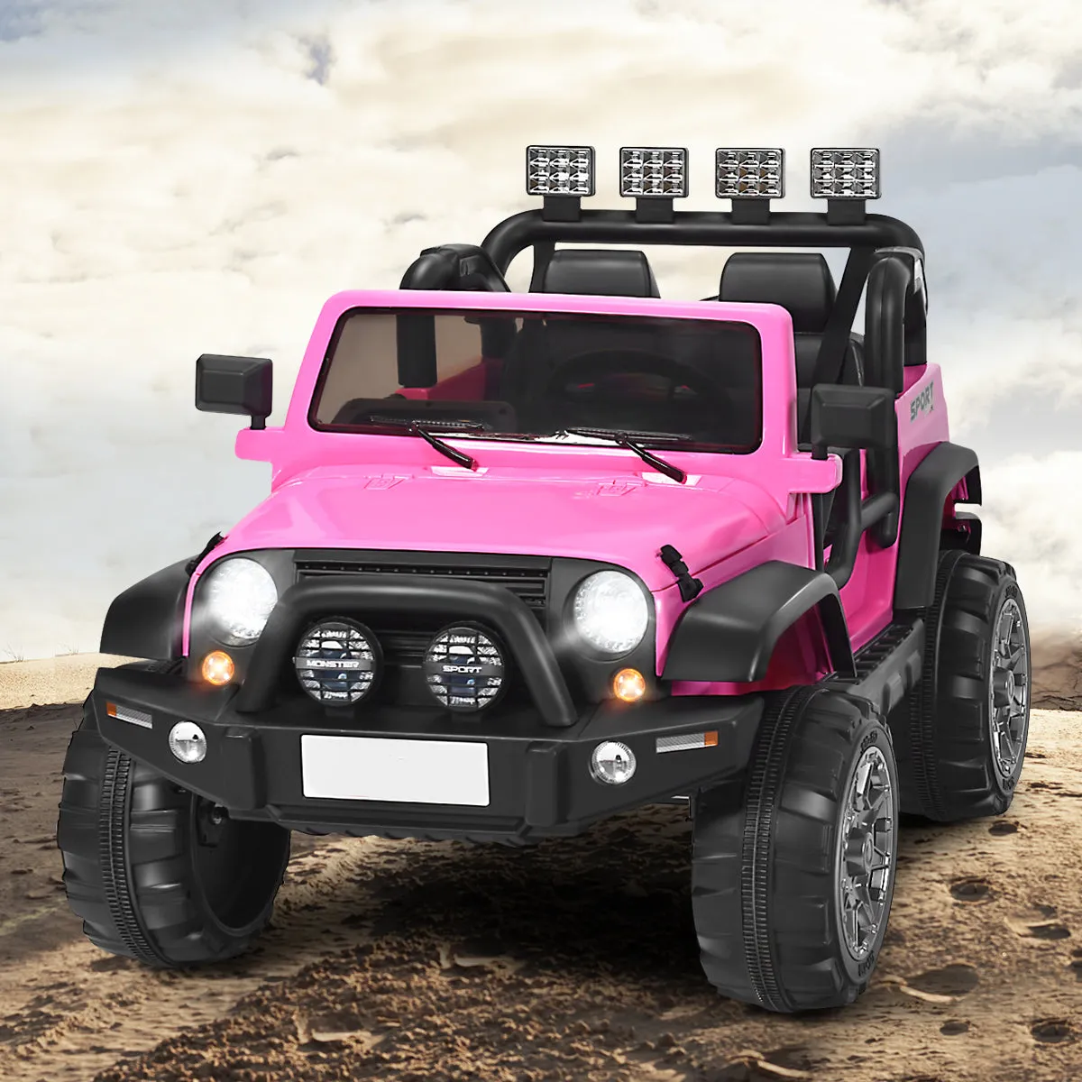 12V Electric Kids Ride On Truck with Remote Control-Pink