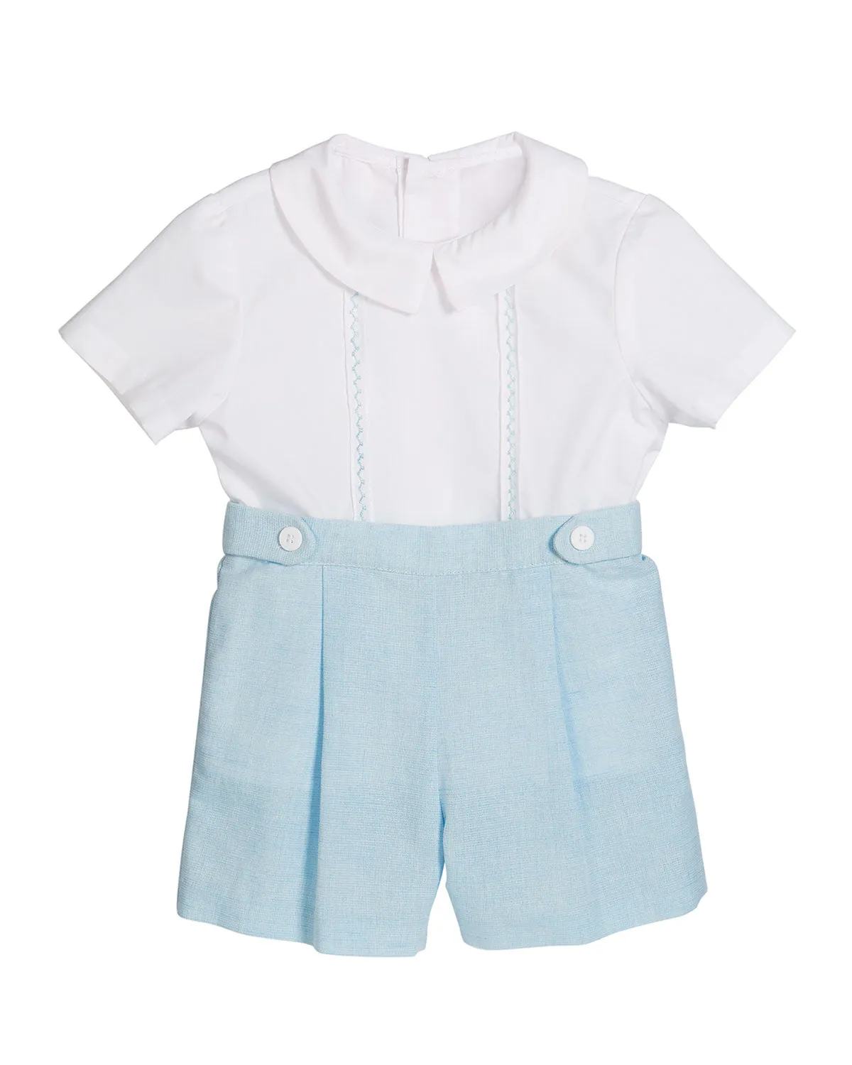 2 Piece Linen Short With Tabs