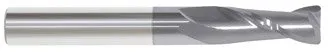 204-602451: 3/16 Dia, 5/8 LOC, 2 OAL, 2-Flt, .045 Corner Rad Carbide End Mill- Single End, 30 Deg. Helix, AlTiN, USA