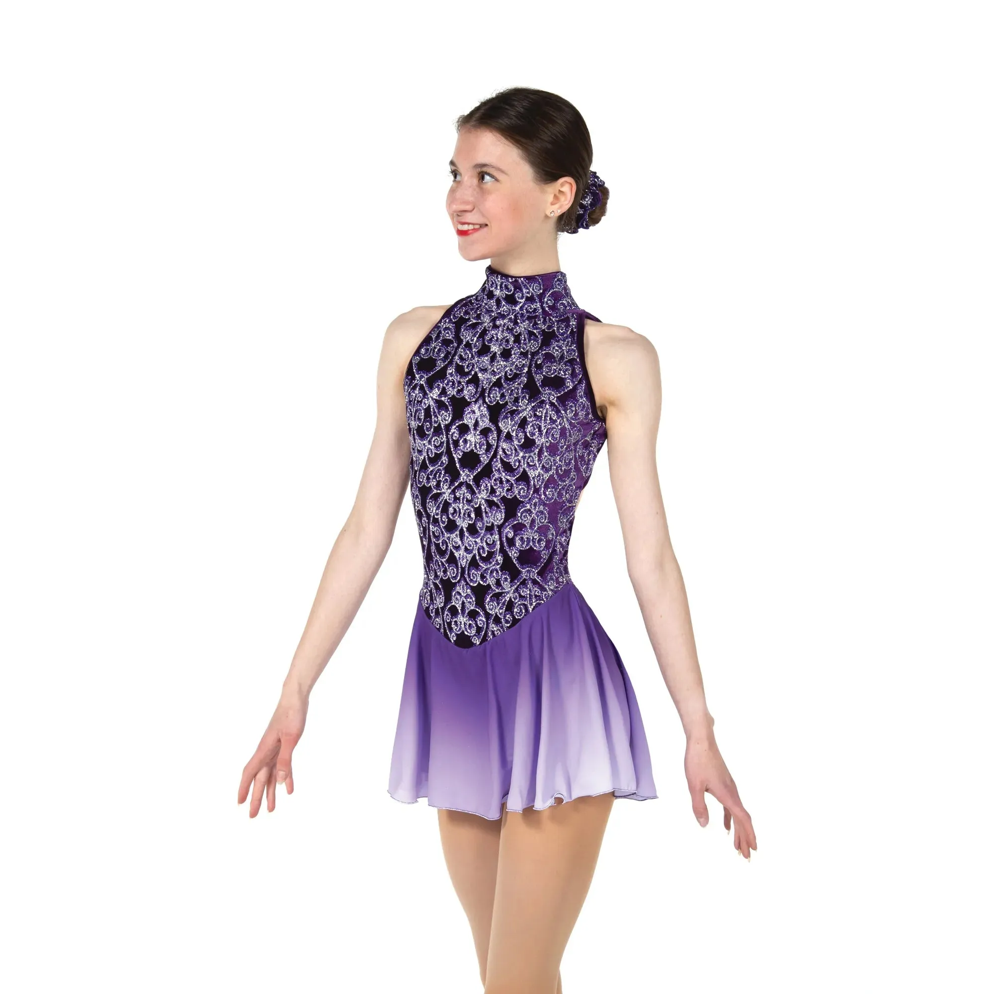 547 Figure Skating Clematis Dress - Purple Petal or Blue Mist