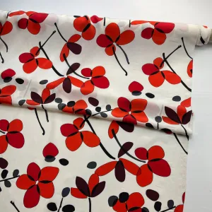 Abstract Poppies Crepe de Chine