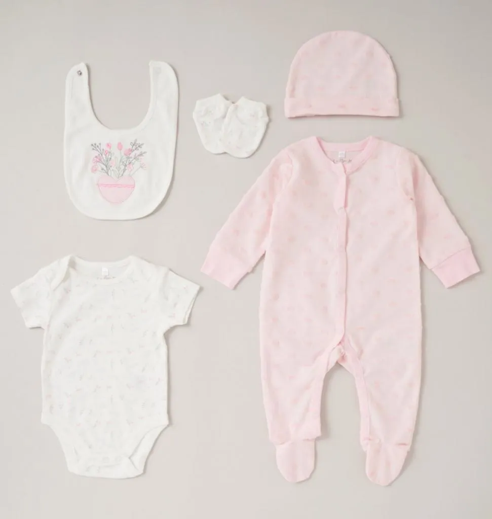 Baby Girl Clothing Set 'Hearts'