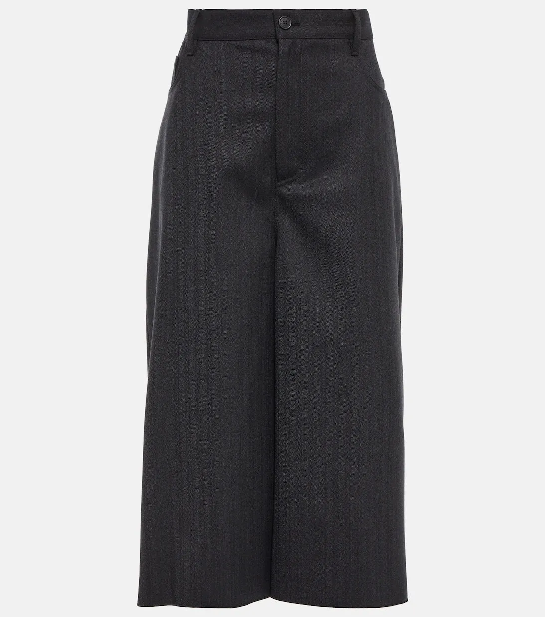 BALENCIAGA wool culottes, black