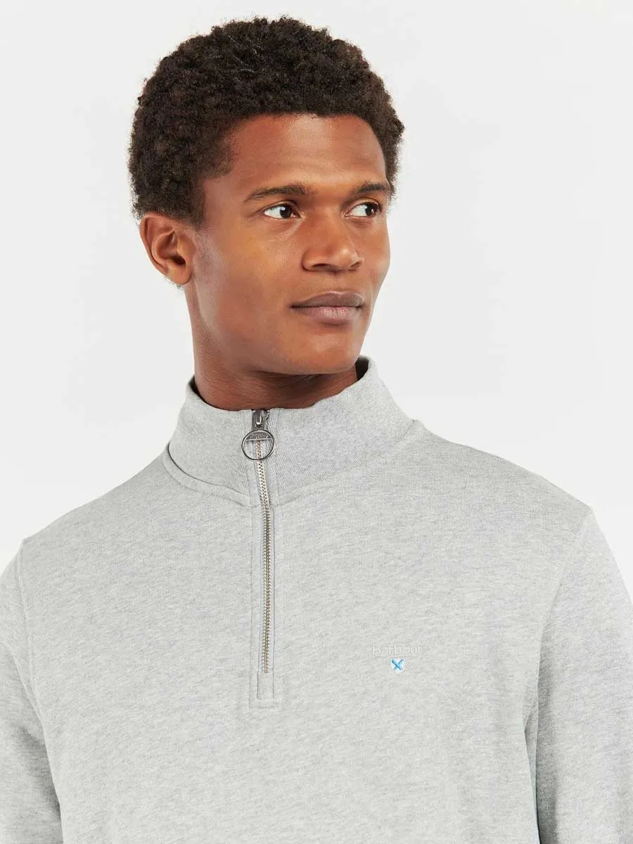 BARBOUR Rothley Half Zip Pullover - Mens - Grey Marl