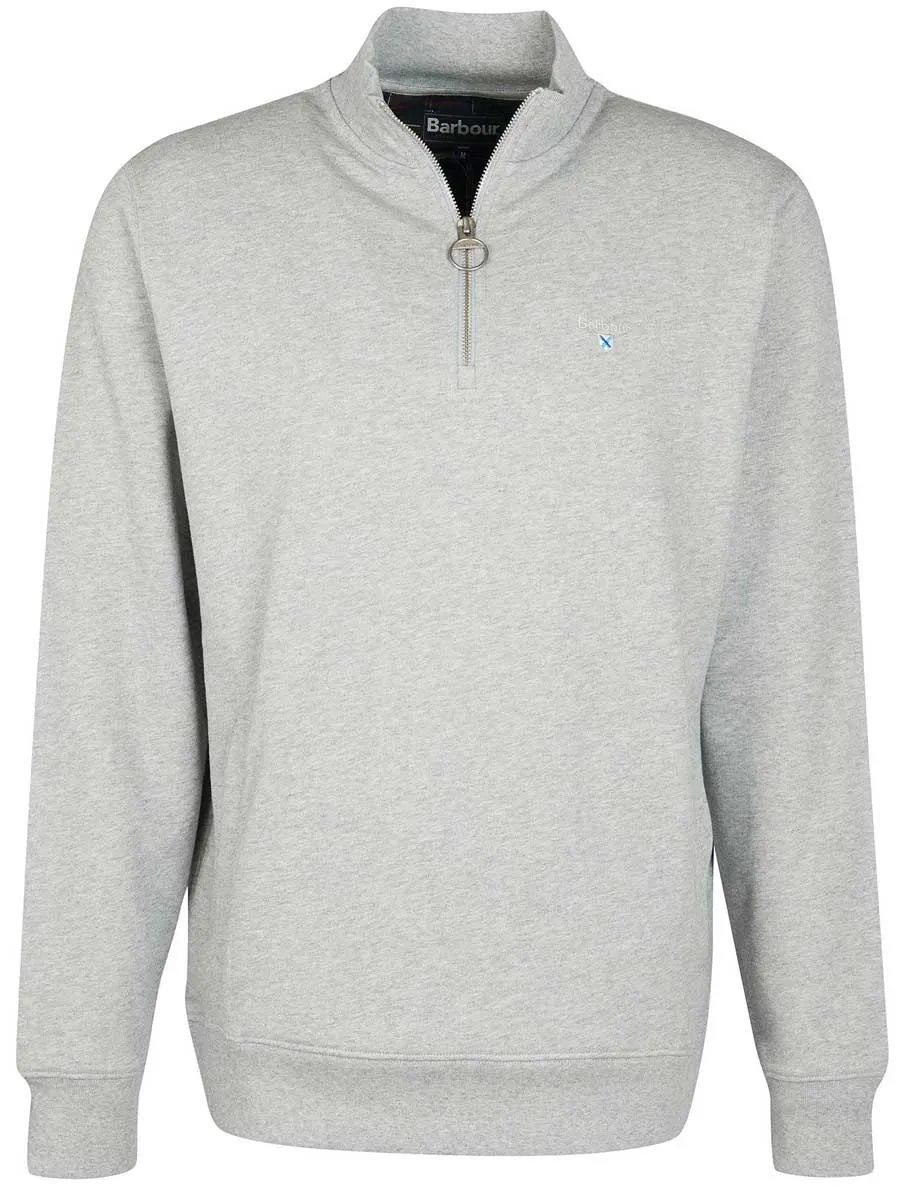 BARBOUR Rothley Half Zip Pullover - Mens - Grey Marl