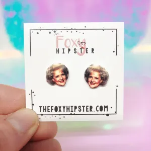 Betty White Inspired Stud Earrings