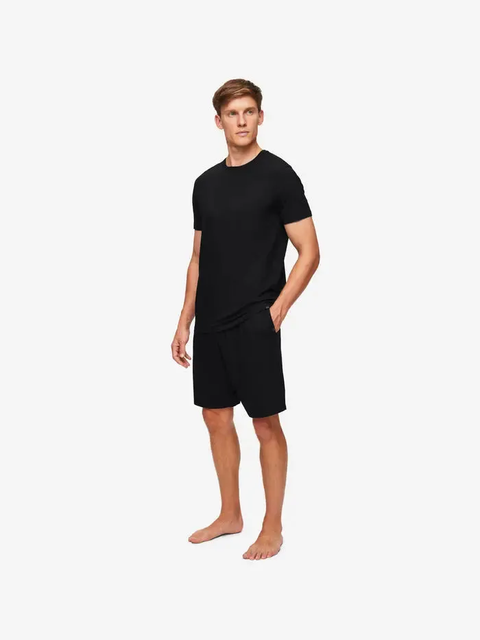 Black Basel Micro Modal Stretch Men's Lounge Shorts