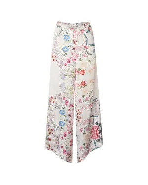 Bloom White Floral Pants