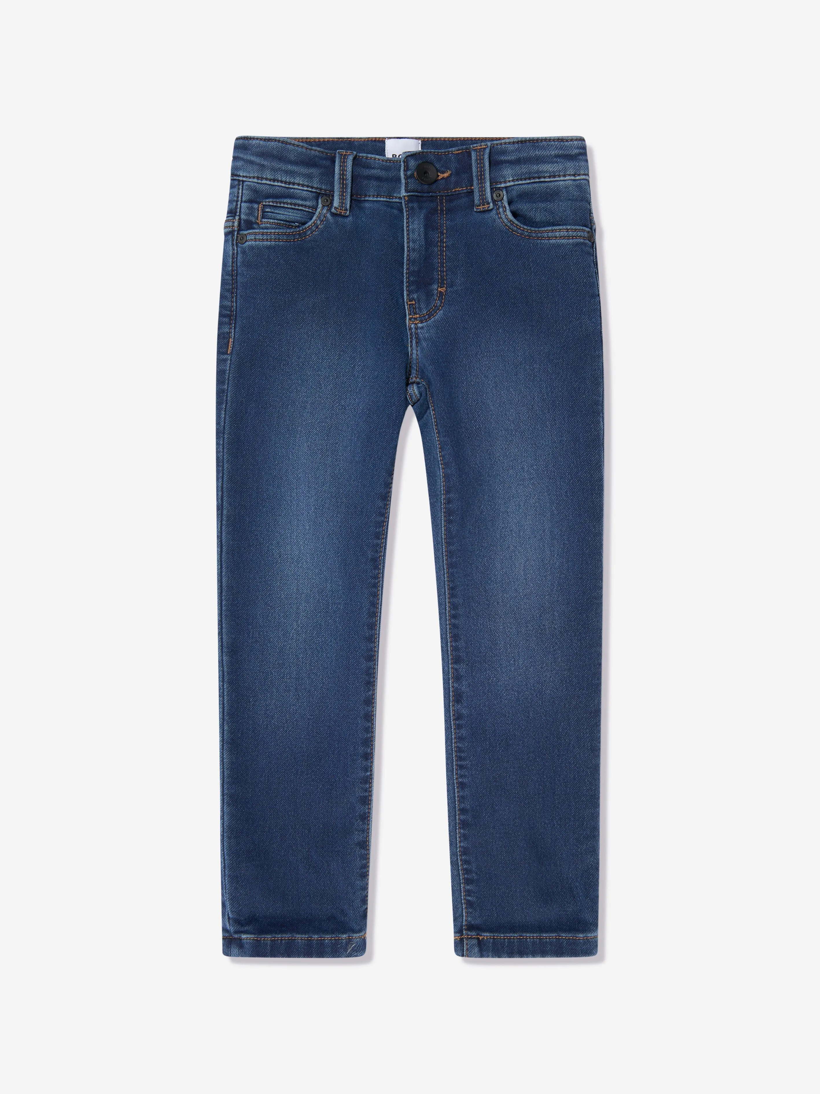 BOSS Boys Denim Slim Fit Jeans In Blue