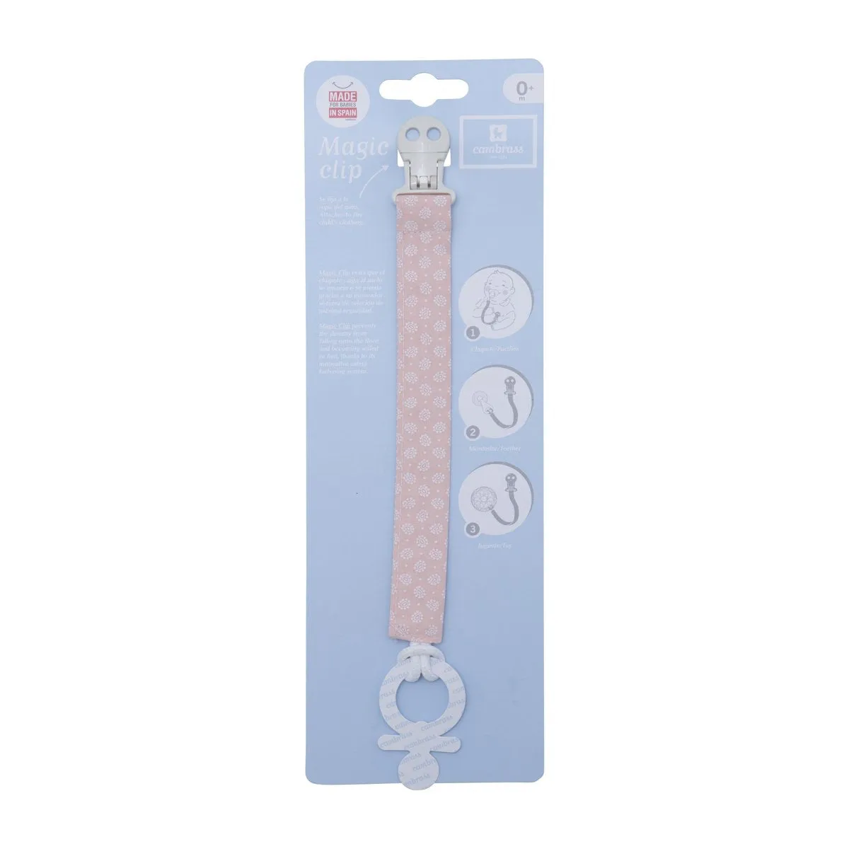 Cambrass Dummy Tape Holder Astra Pink/Flower 2x21.5cm