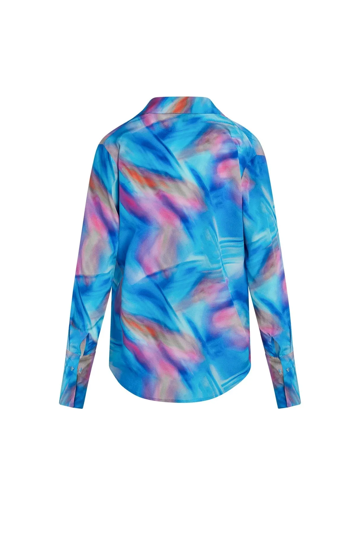 Catherine Gee Daria French Cuff Silk Blouse | Blue Prism