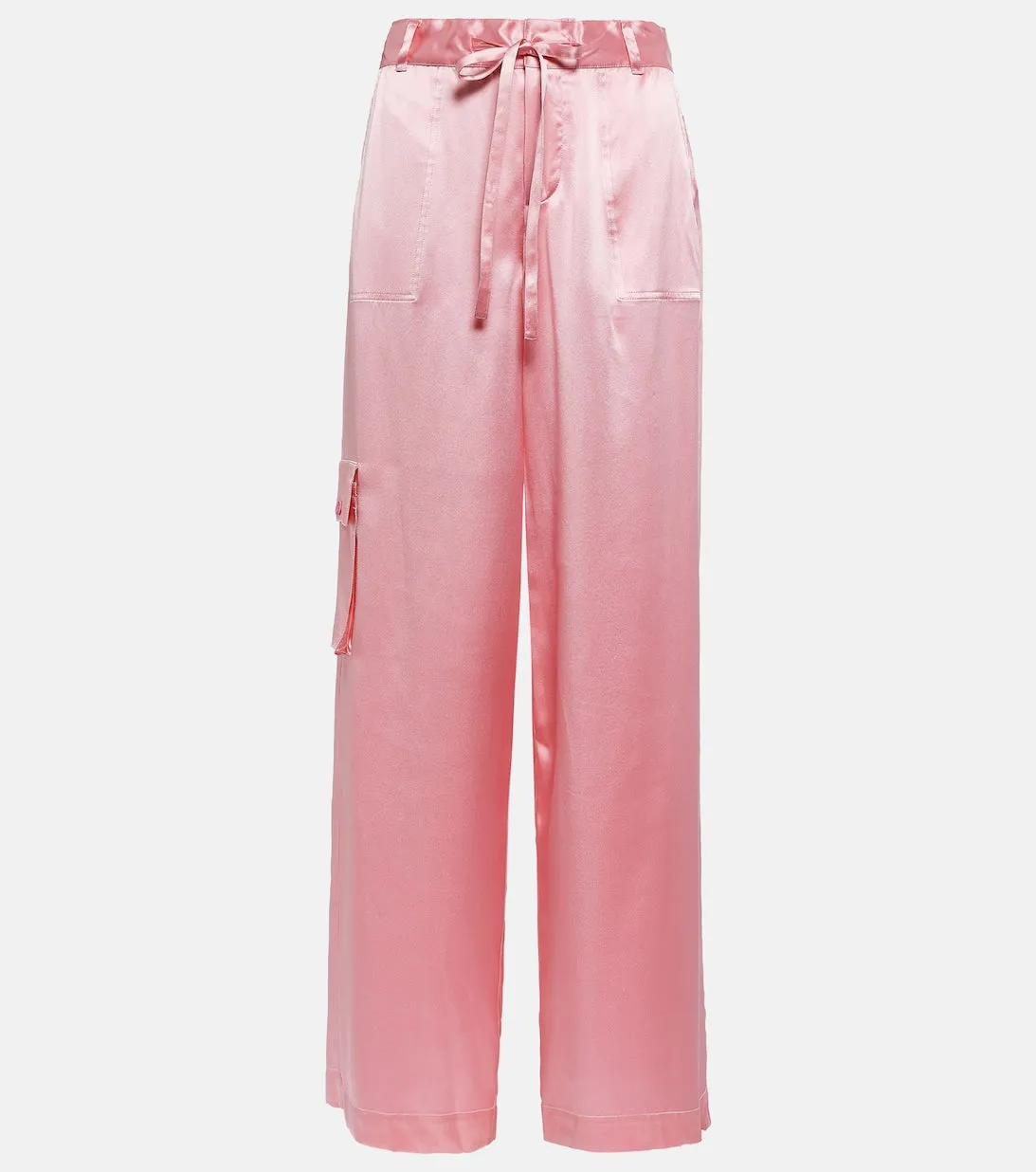 Cedric LOVESHACKFANCY silk cargo pants, pink