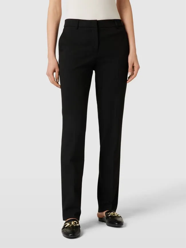 Christian Berg press pleated trousers, black