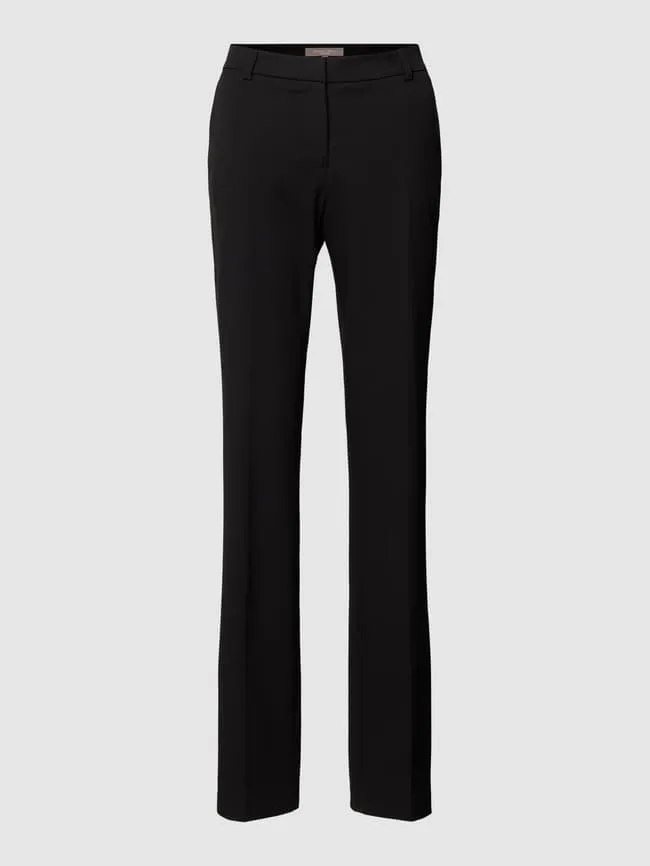 Christian Berg press pleated trousers, black