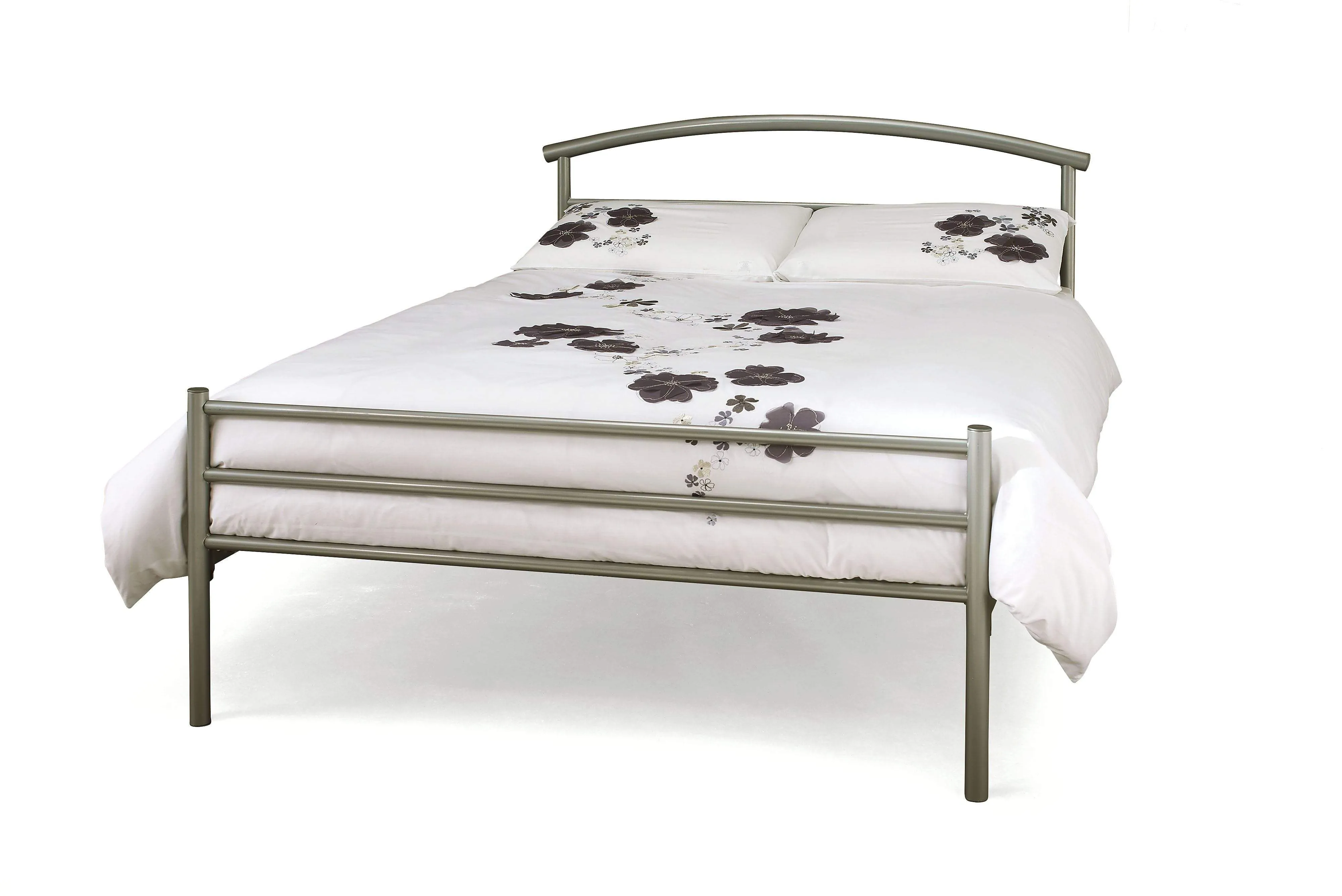 CLEARANCE Brennington Silver Metal Bed - Single