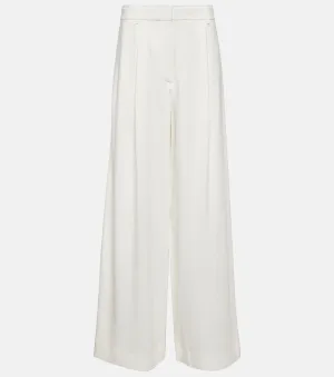 CO wide satin trousers, white