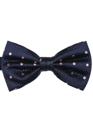 DÉCLIC Classic Spot Bow Tie - Navy/Pink