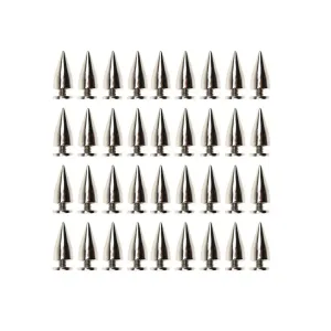 DYWISHKEY 100pcs 15mm Bullet Cone Spike and Stud Metal Screw Back for DIY Leather-Craft