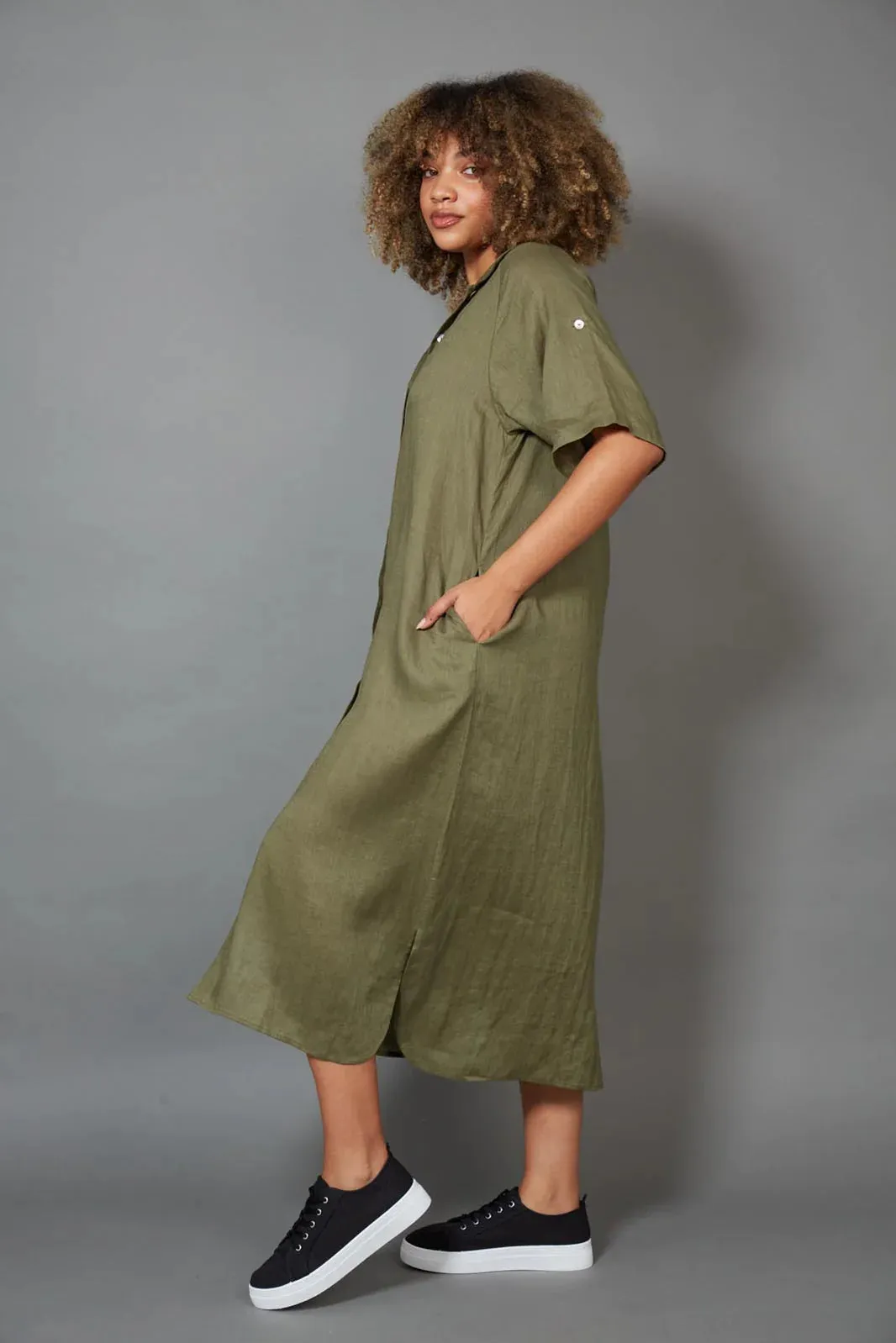 eb&ive - Studio Shirt Dress - Khaki