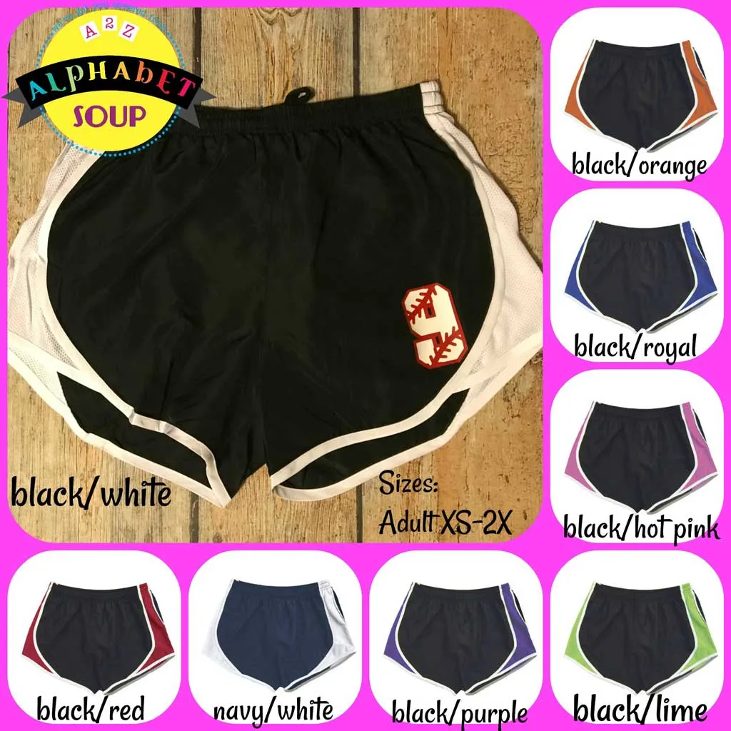 Embroidered Monogram Running Shorts