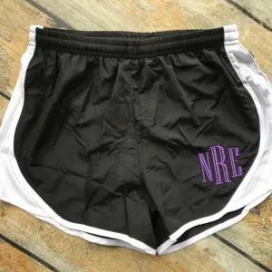 Embroidered Monogram Running Shorts