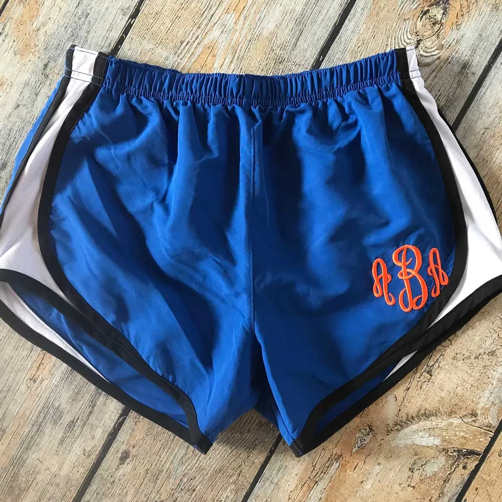 Embroidered Monogram Running Shorts