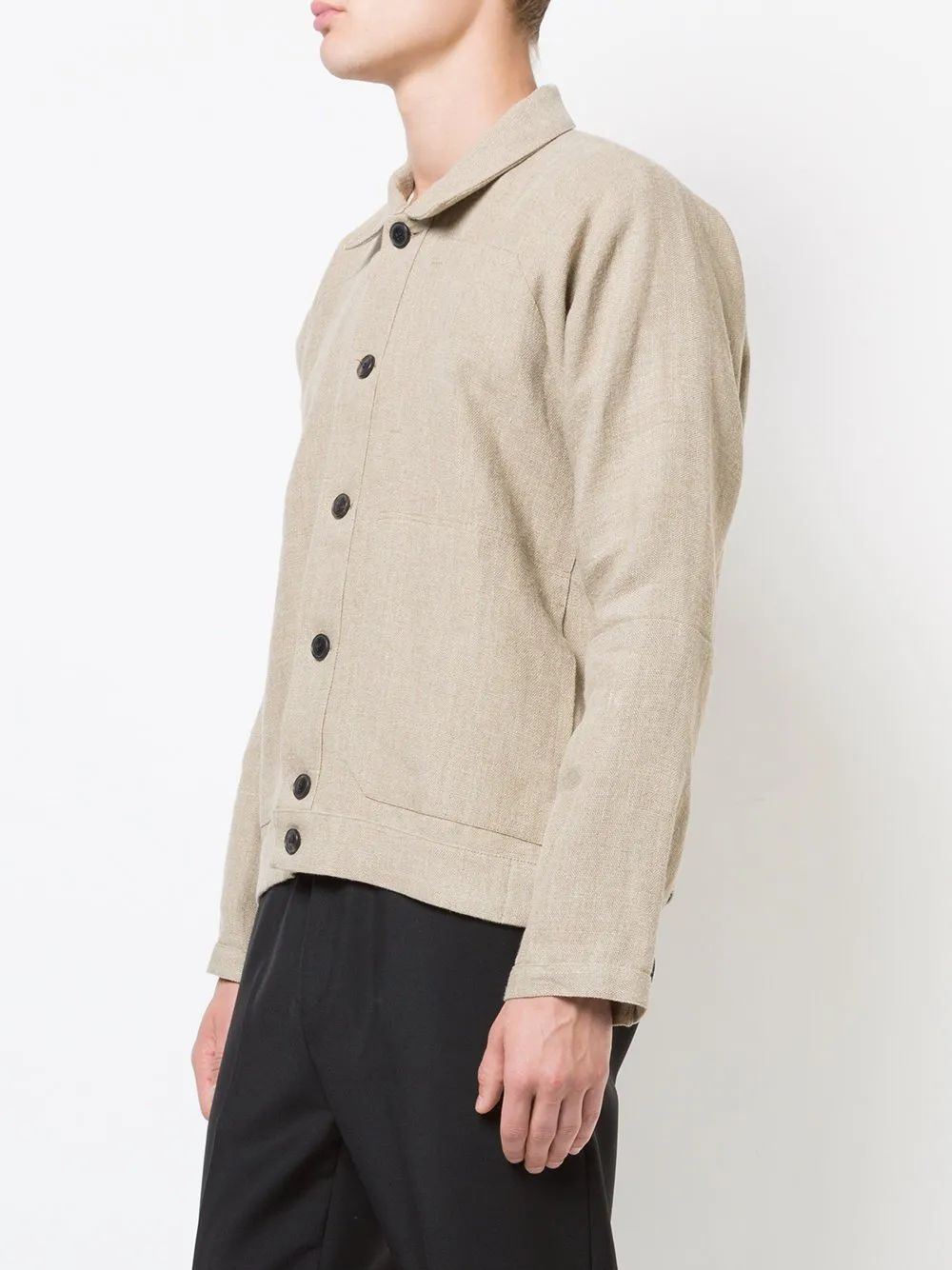 Flax Rough Canvas Loose Jacket