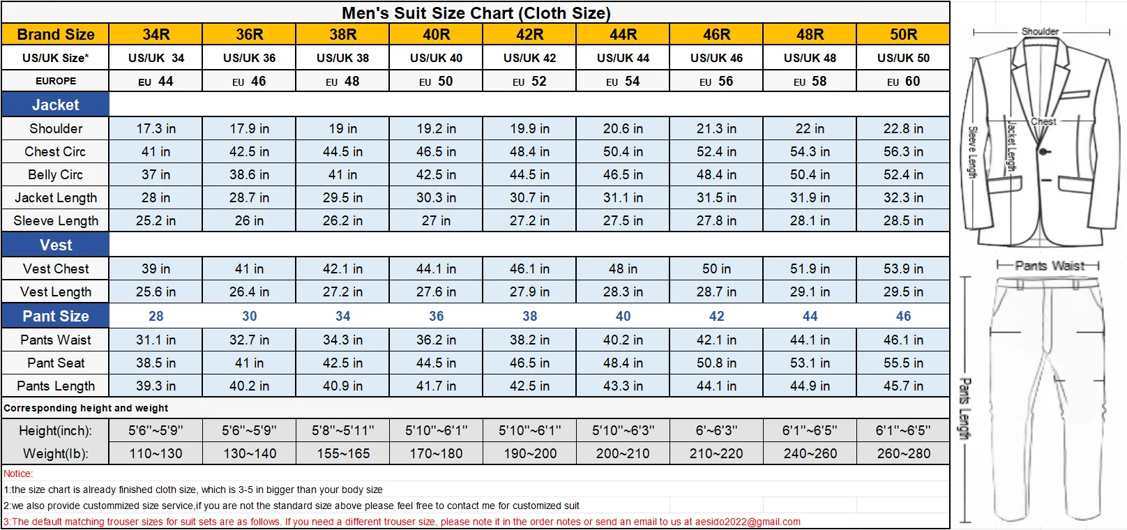 Formal Plaid 3 Pieces Mens Suit Notch Lapel Tuxedos (Blazer vest Pants)