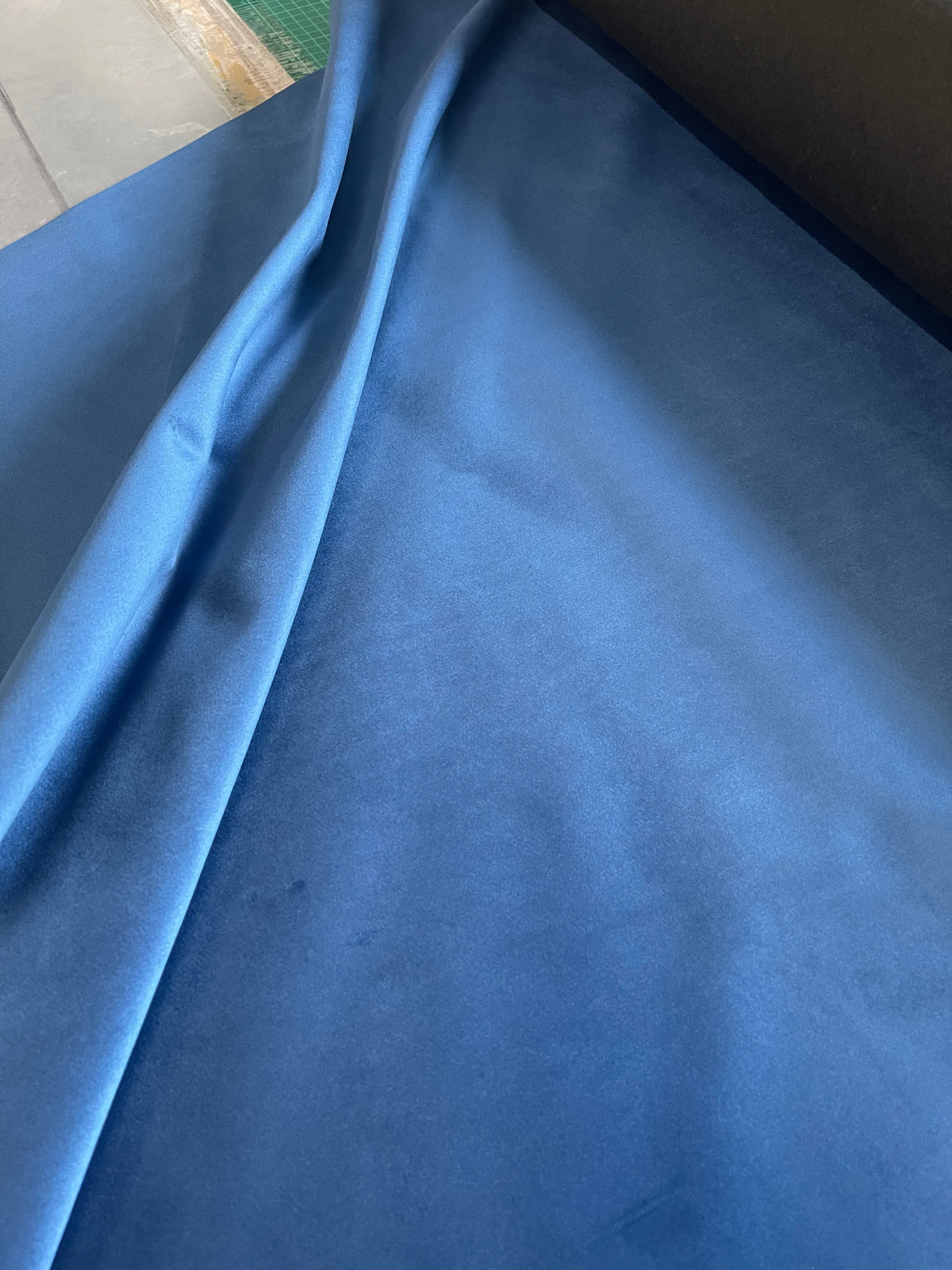 French Blue  - Upholstery / Furnishing  velvet - 140  cms - 330 gsm (Copy)