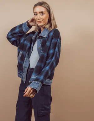 Gabriella Plaid Denim Jacket