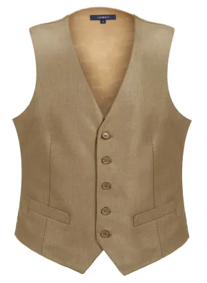 Gioberti Men's Khaki Formal Suit Vest