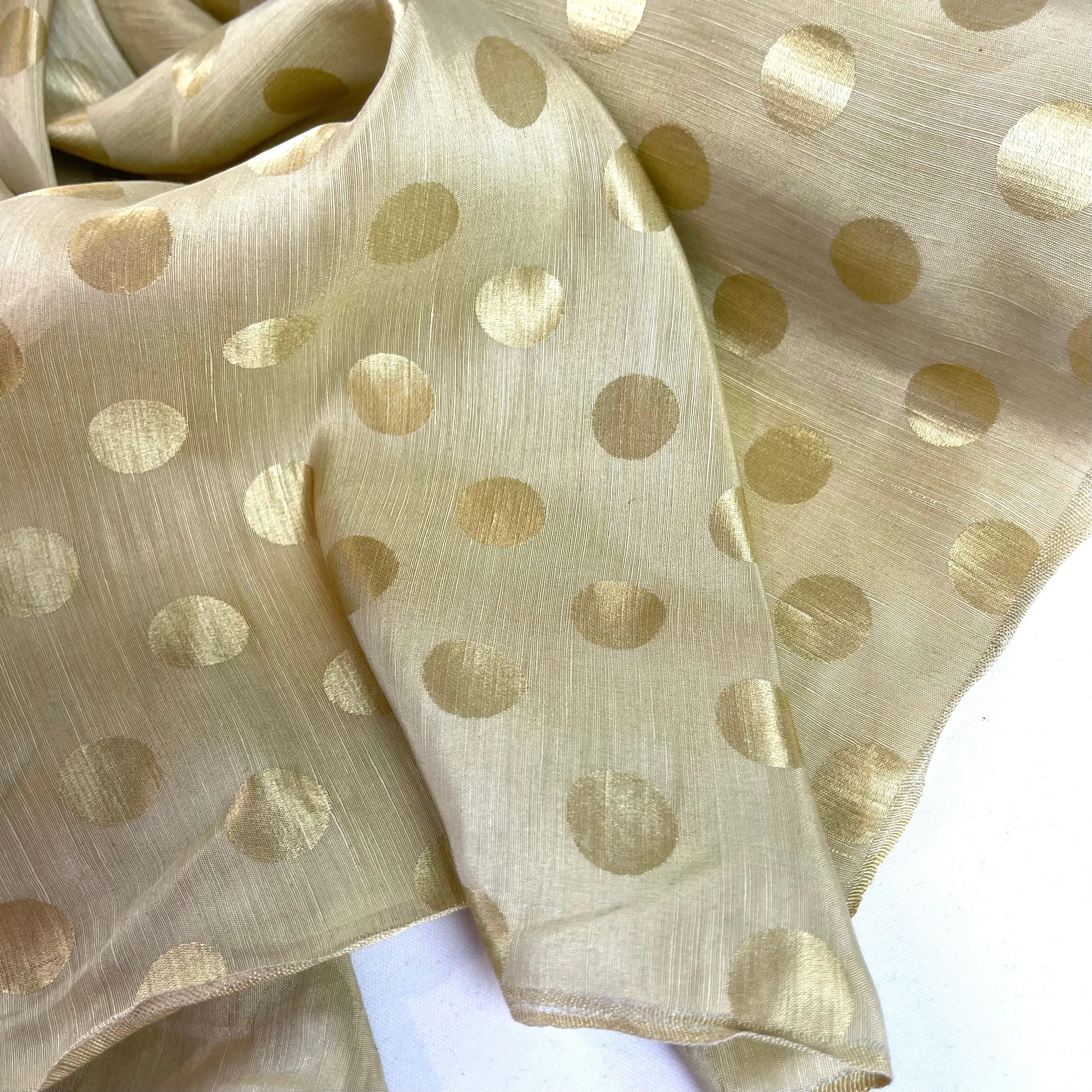 Gold spot silk jacquard