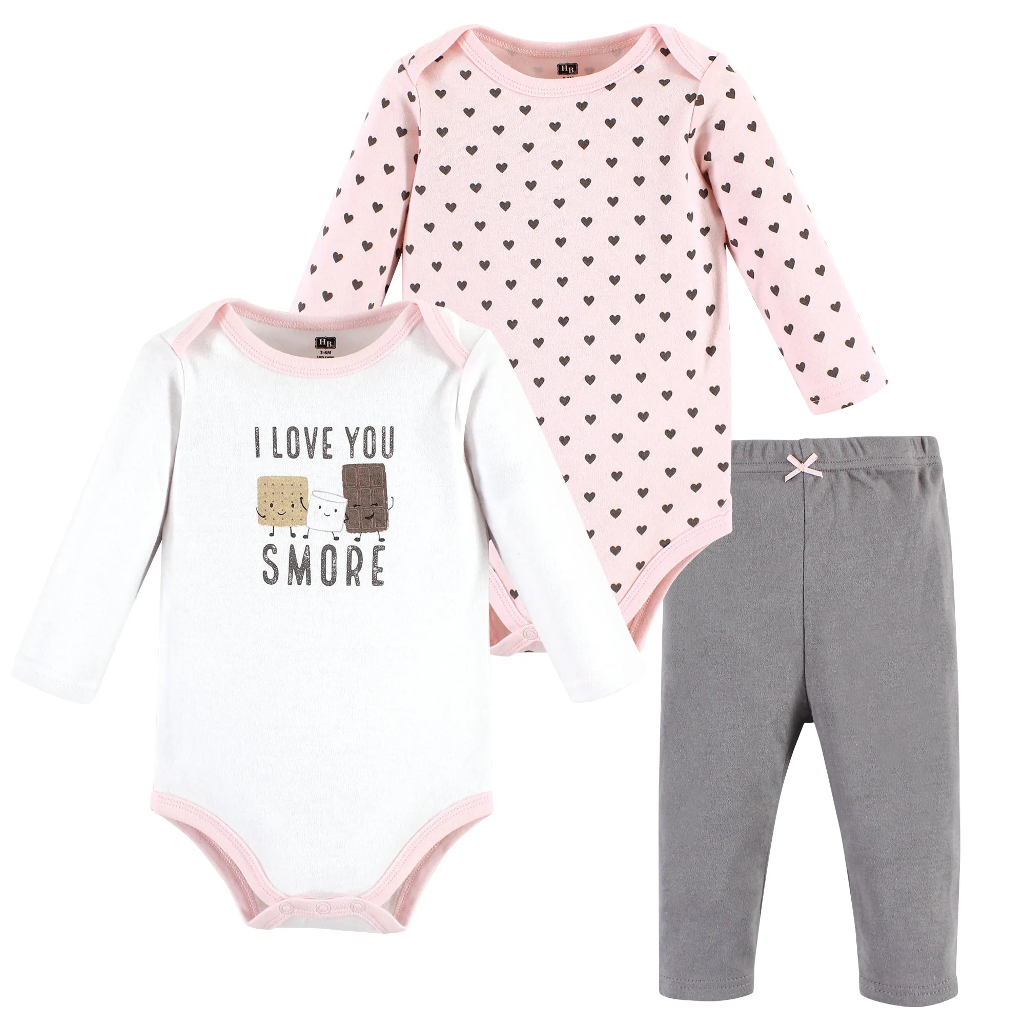 Hudson Baby Cotton Bodysuit and Pant Set, Love You Smore