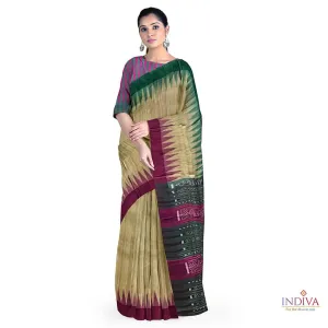 Indiva Sambalpuri Tussar Ghicha Silk Saree