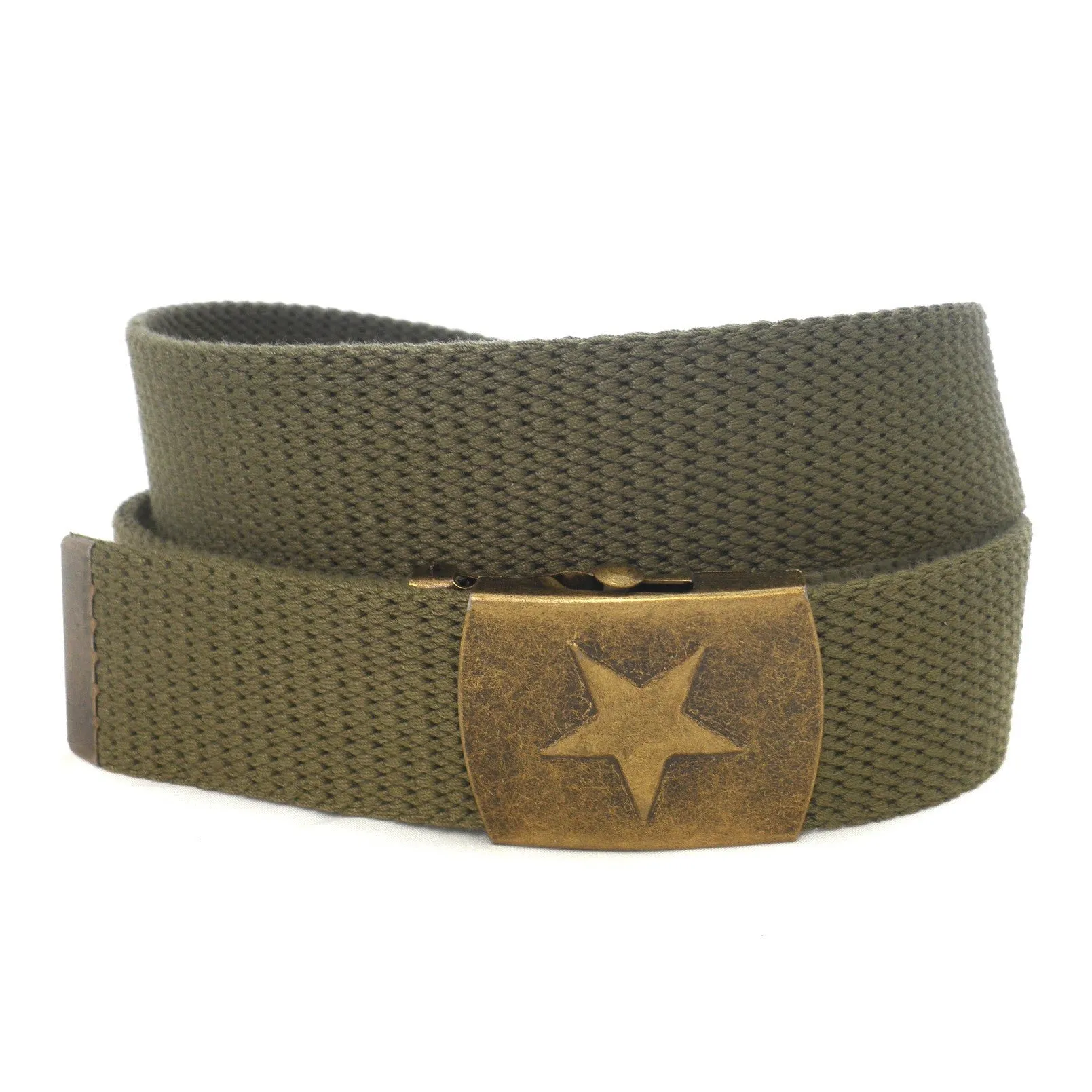 KELSO - Mens Khaki Webbing Belt