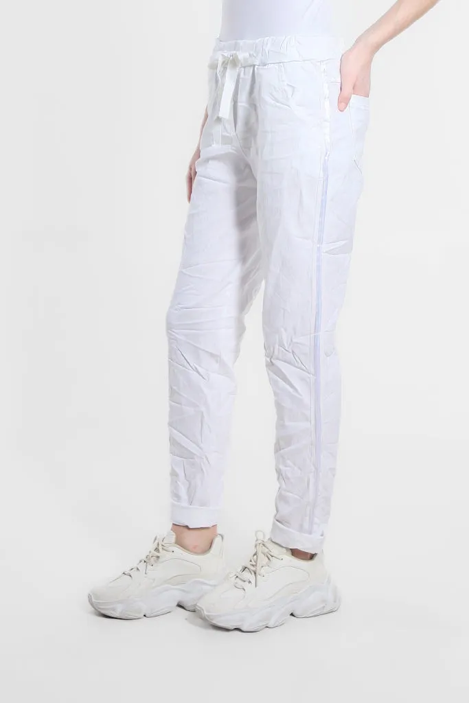 Kendyl Satin Tuxedo Stripe Pant (PL136)