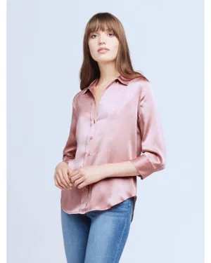 L'Agence Dani 3/4 Sleeve Silk Blouse