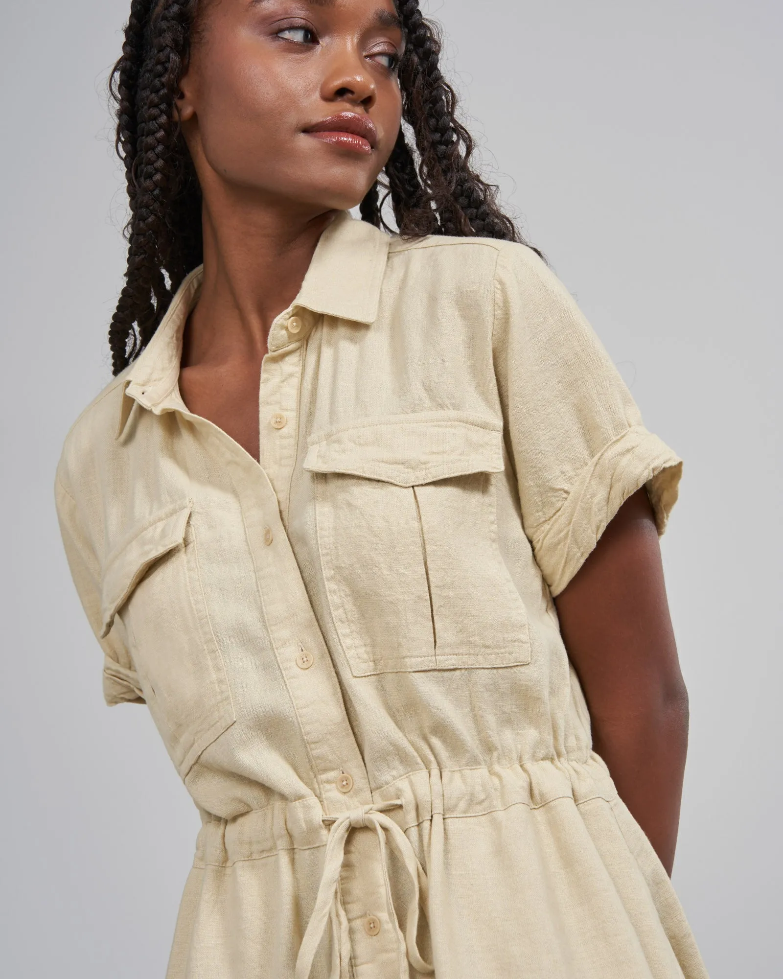 Linen Field Guide Shirt Dress