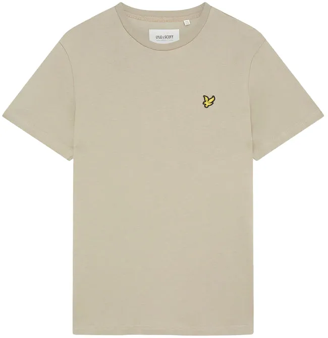 Lyle and Scott Mens Plain T Shirt Khaki Smoke