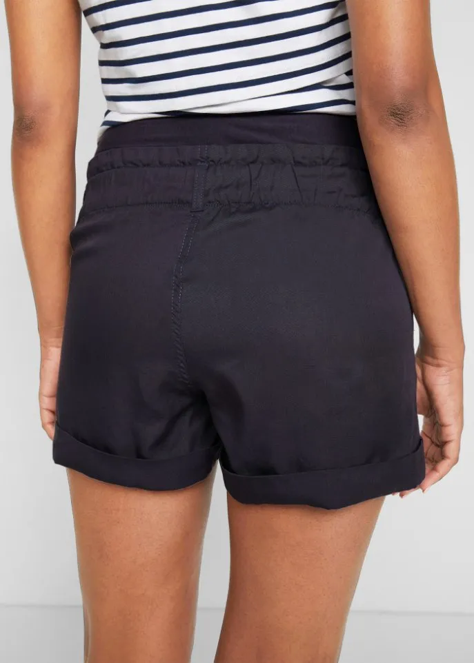 Lyocell twill maternity shorts Bpc Bonprix Collection, blue