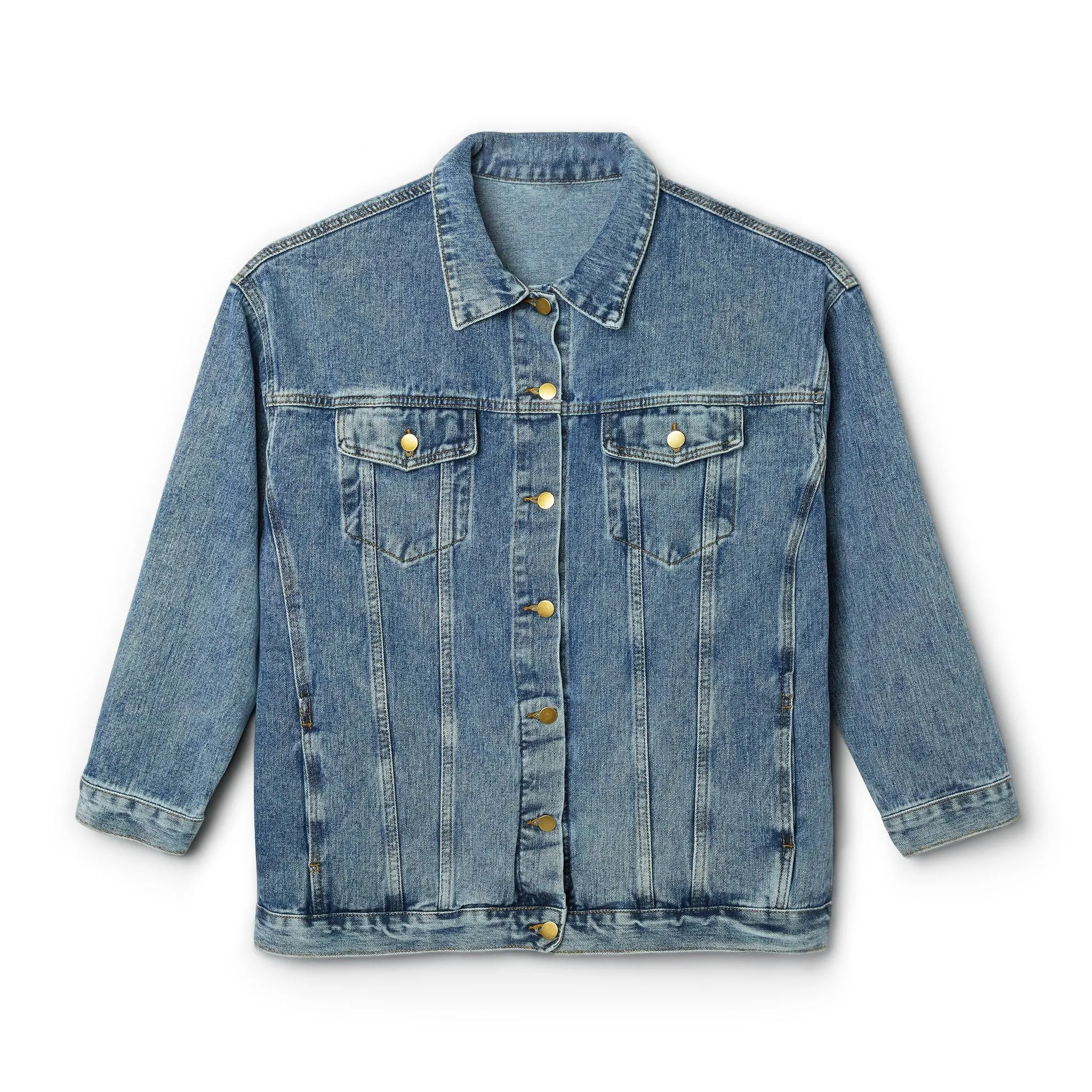 MAHA Dog Moms Club Women's Oversized Denim Jacket