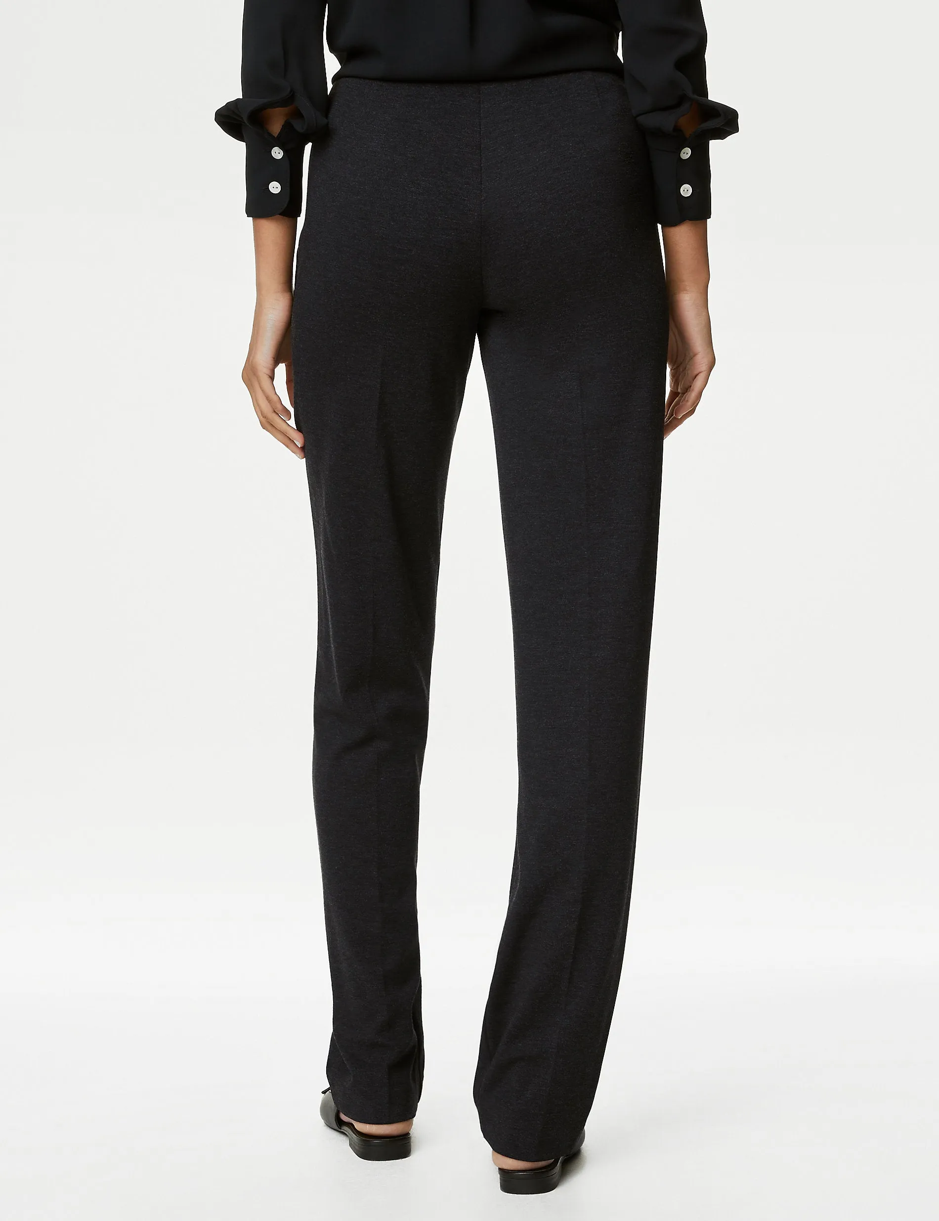 Marks & Spencer Stretch Jersey Straight Trousers