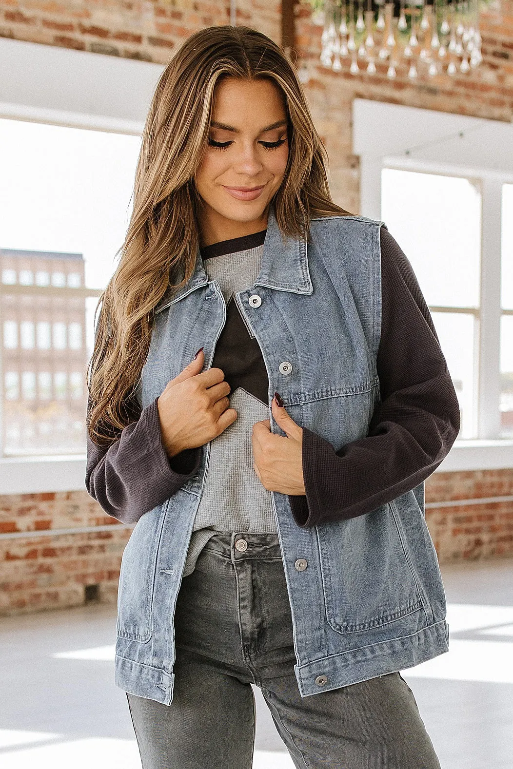 Mayci Loose Denim Vest | S-XL | PRE ORDER