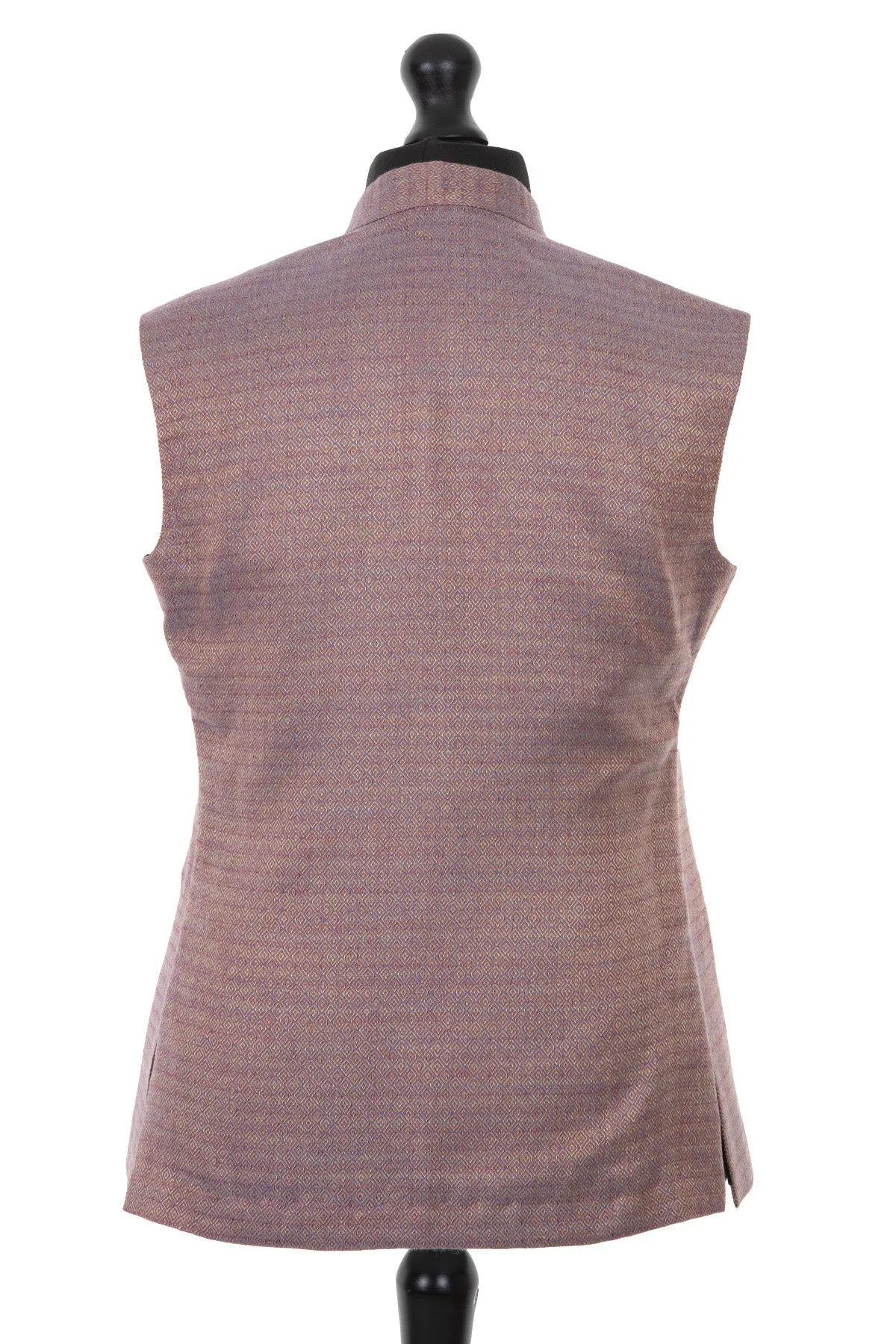 Mens Nehru Waistcoat in Copper Rose