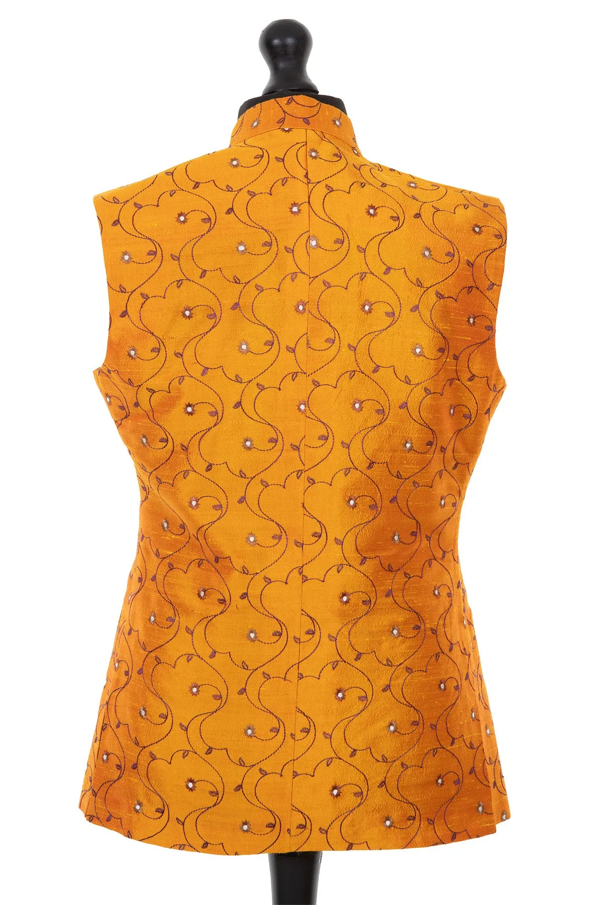 Mens Nehru Waistcoat in Jumoke Sun