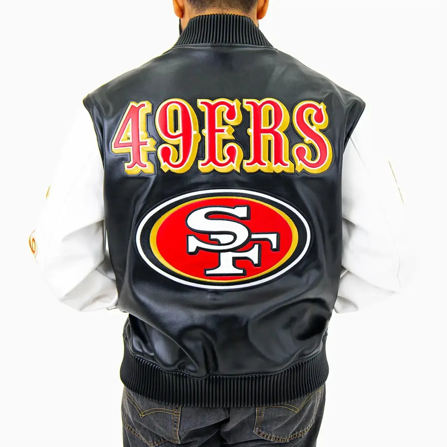 Men's San Francisco 49Ers NFL Signature Leather Varsity Jacket