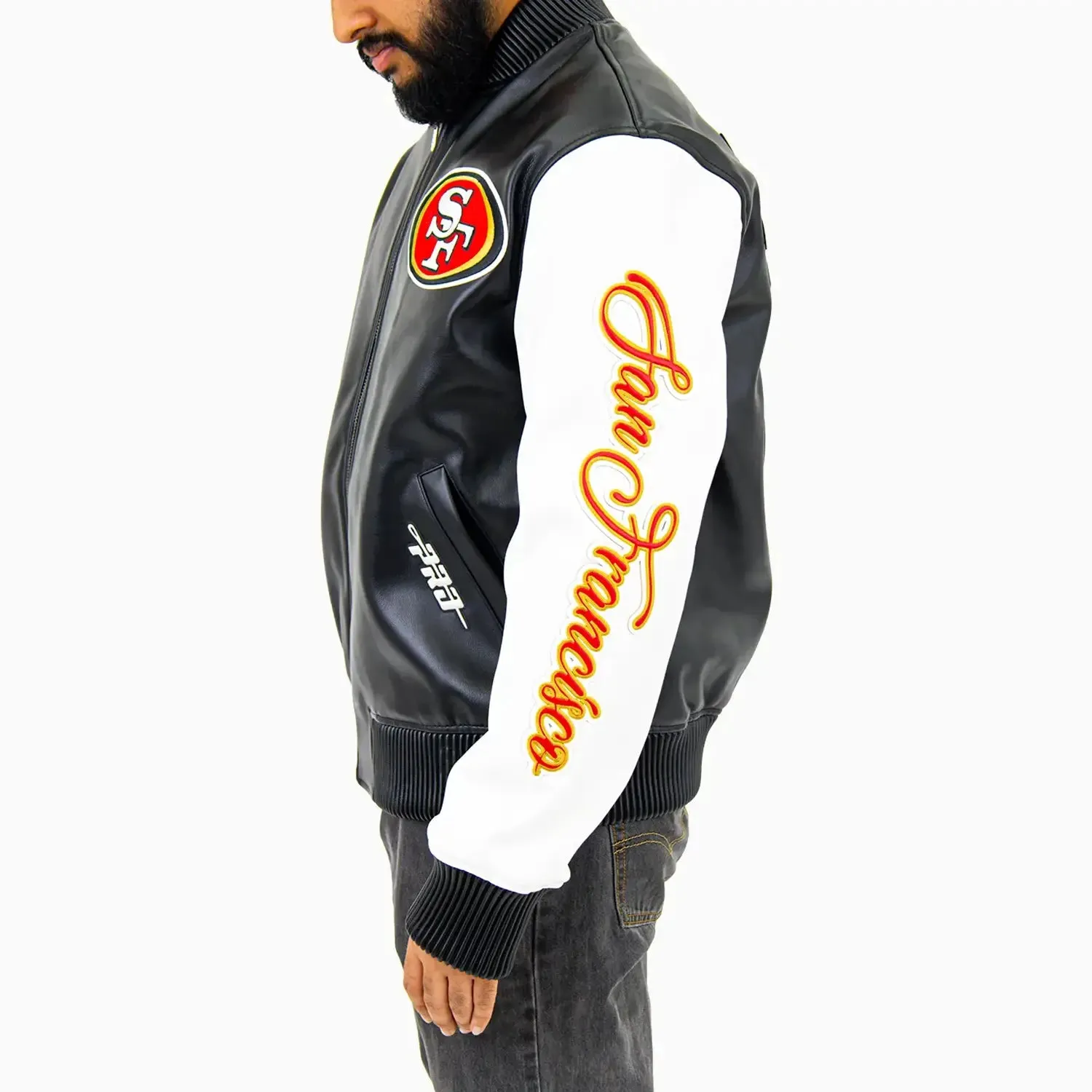 Men's San Francisco 49Ers NFL Signature Leather Varsity Jacket