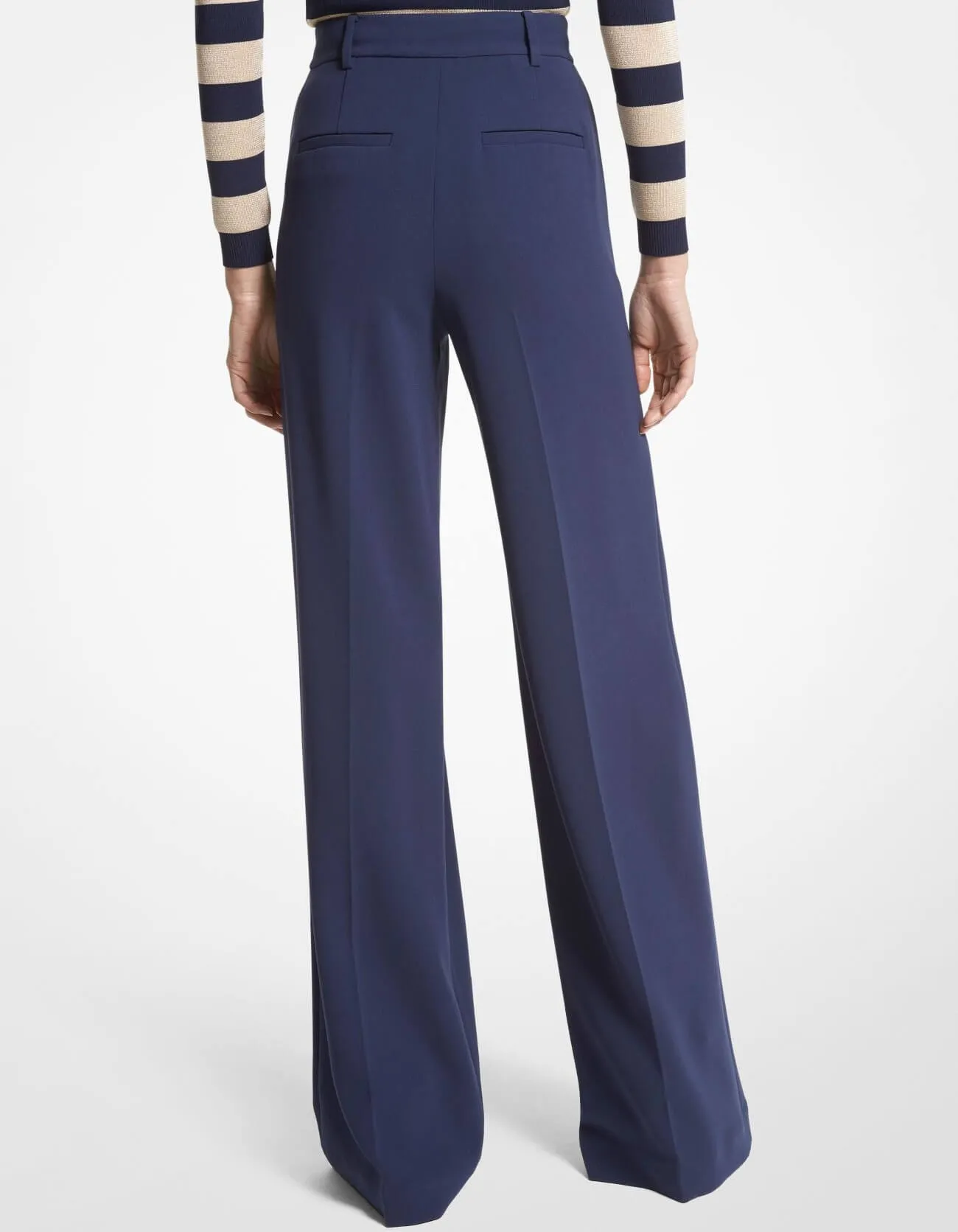 Michael Michael Kors Crepe Wide Leg Pants, Navy