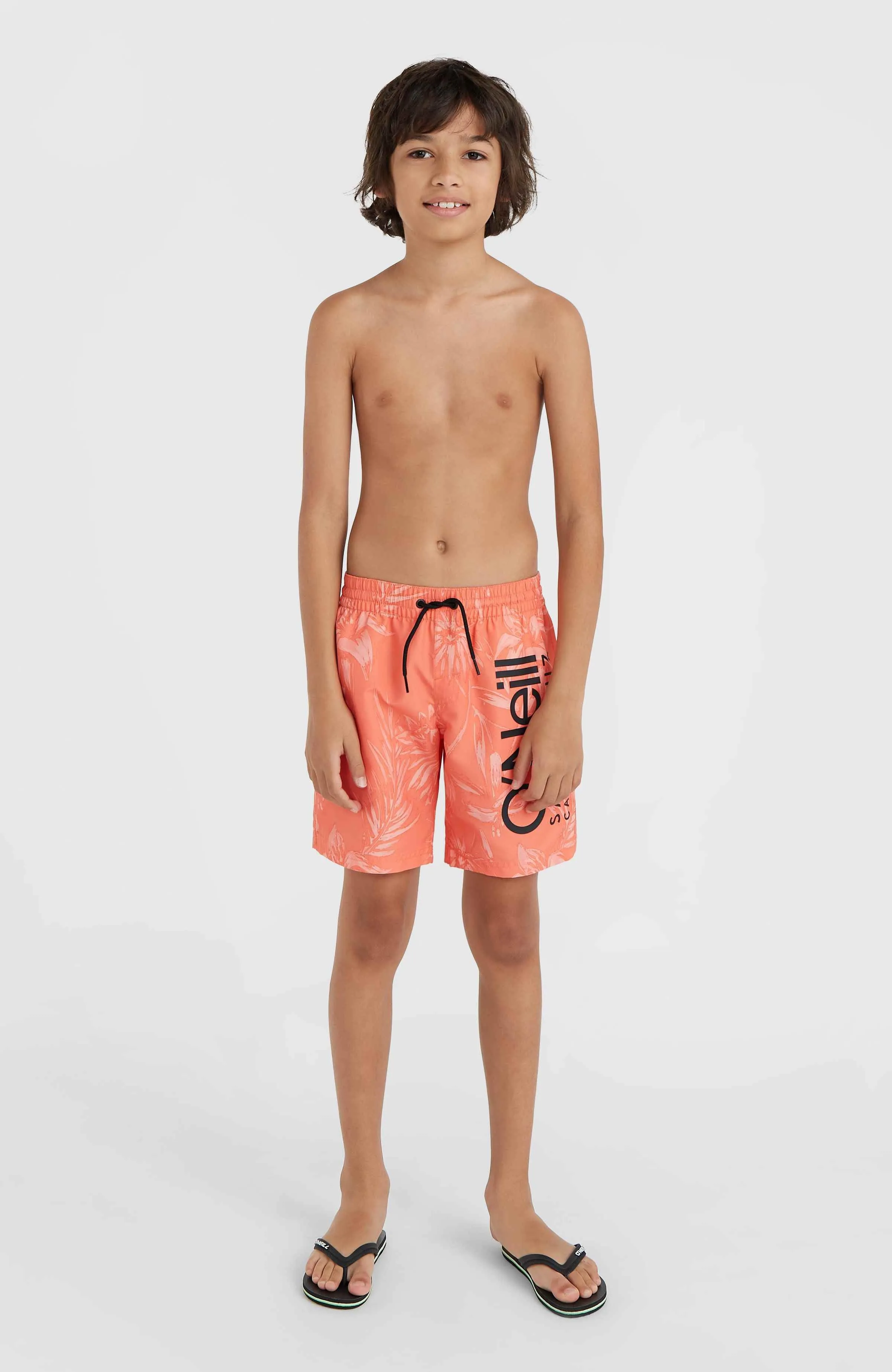 Mix and Match Cali Floral 14'' Swim Shorts | Living Coral Tonal Tropicana